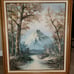 Beautiful Vintage Oil on Canvas Painting Landscape 24.5 x 28.5