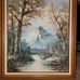 Beautiful Vintage Oil on Canvas Painting Landscape 24.5 x 28.5