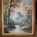 Beautiful Vintage Oil on Canvas Painting Landscape 24.5 x 28.5