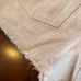 New NWT KUT Jane Pink Denim Jean Short High Rise Frayed Hem Bottoms Size 0