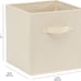 Collapsible Fabric Storage Cubes Organizer with Handles,Pack of 6