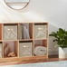 Collapsible Fabric Storage Cubes Organizer with Handles,Pack of 6
