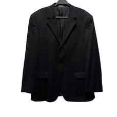 Andrew Fezza Mens 100% Cashmere Black Blazer Jacket Model Carver Size 44R