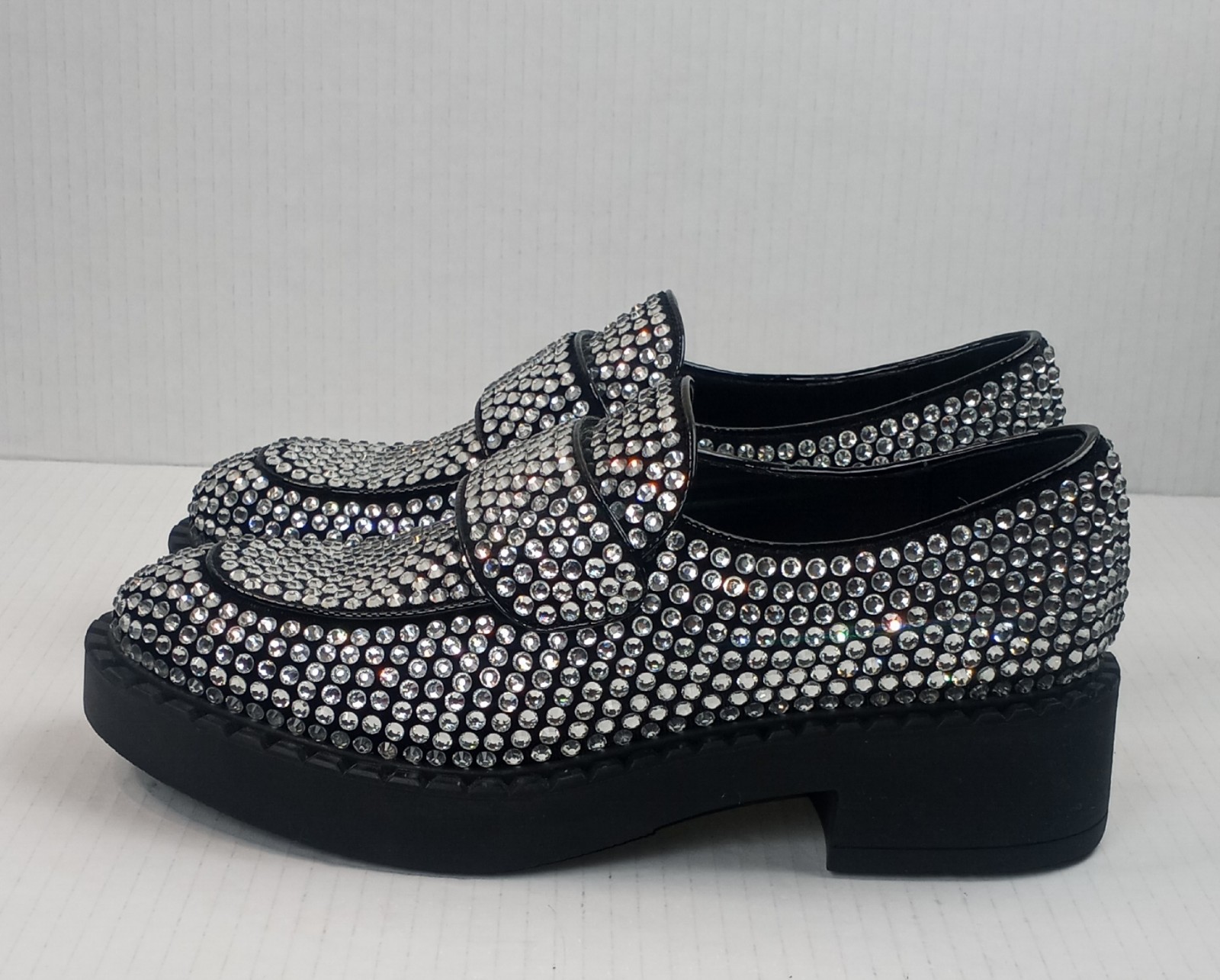 Jeffrey Campbell Library Rhinestone Slip On Loafers