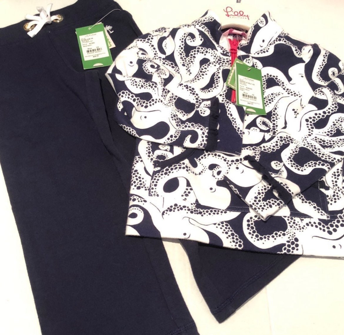 NWT’s girls XS 2/3 Bubbly Popover & matching beach pants. *both are French terry