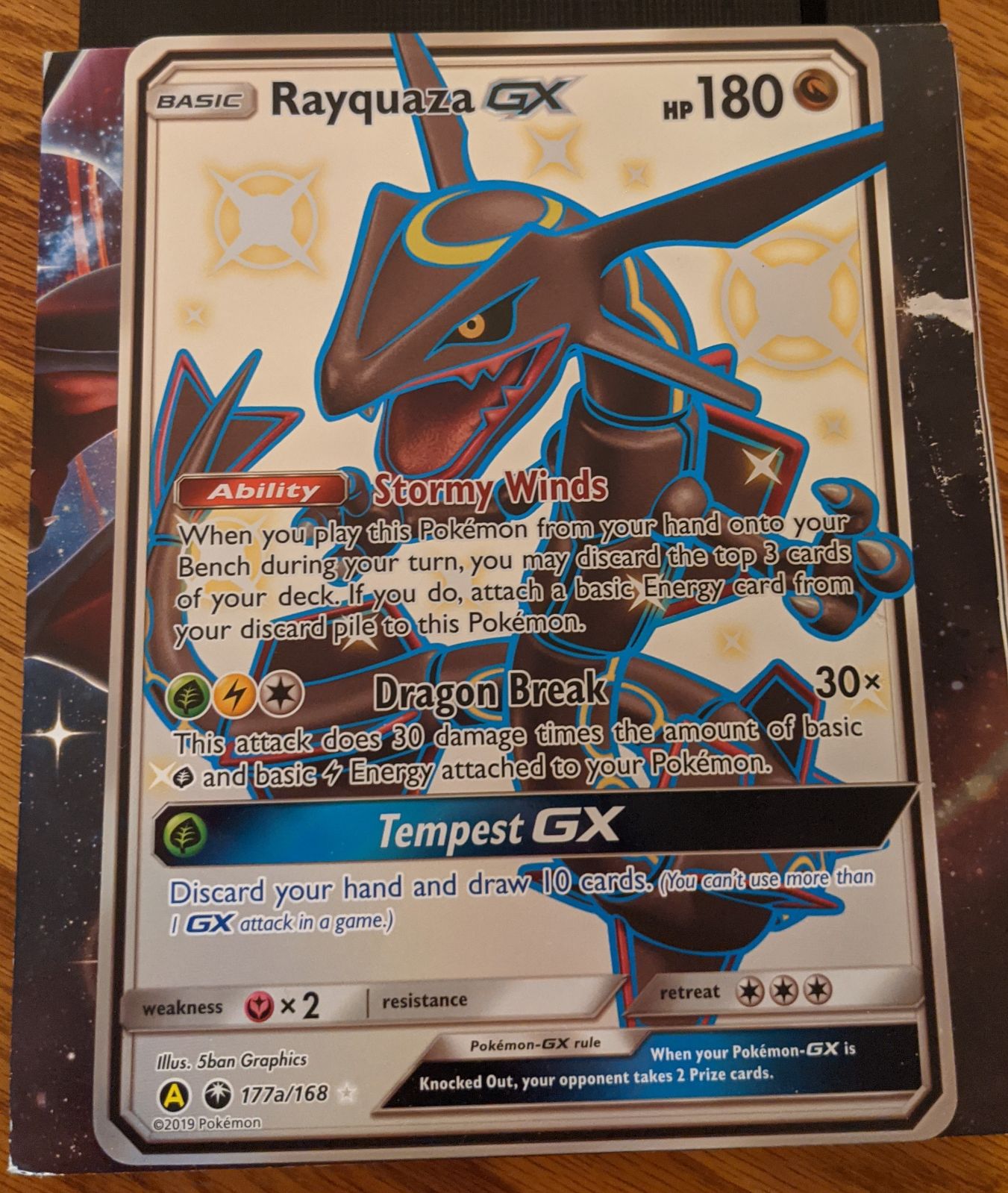 Pokemon Hidden Fates Jumbo Promo - Rayquaza GX 177a/168 - NM/ M