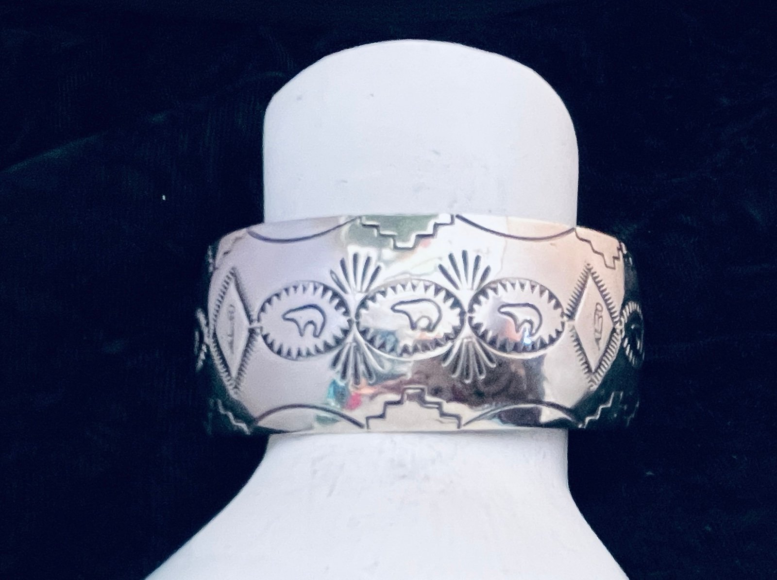 Navajo Stamped Bracelet/Cuff #313 signed