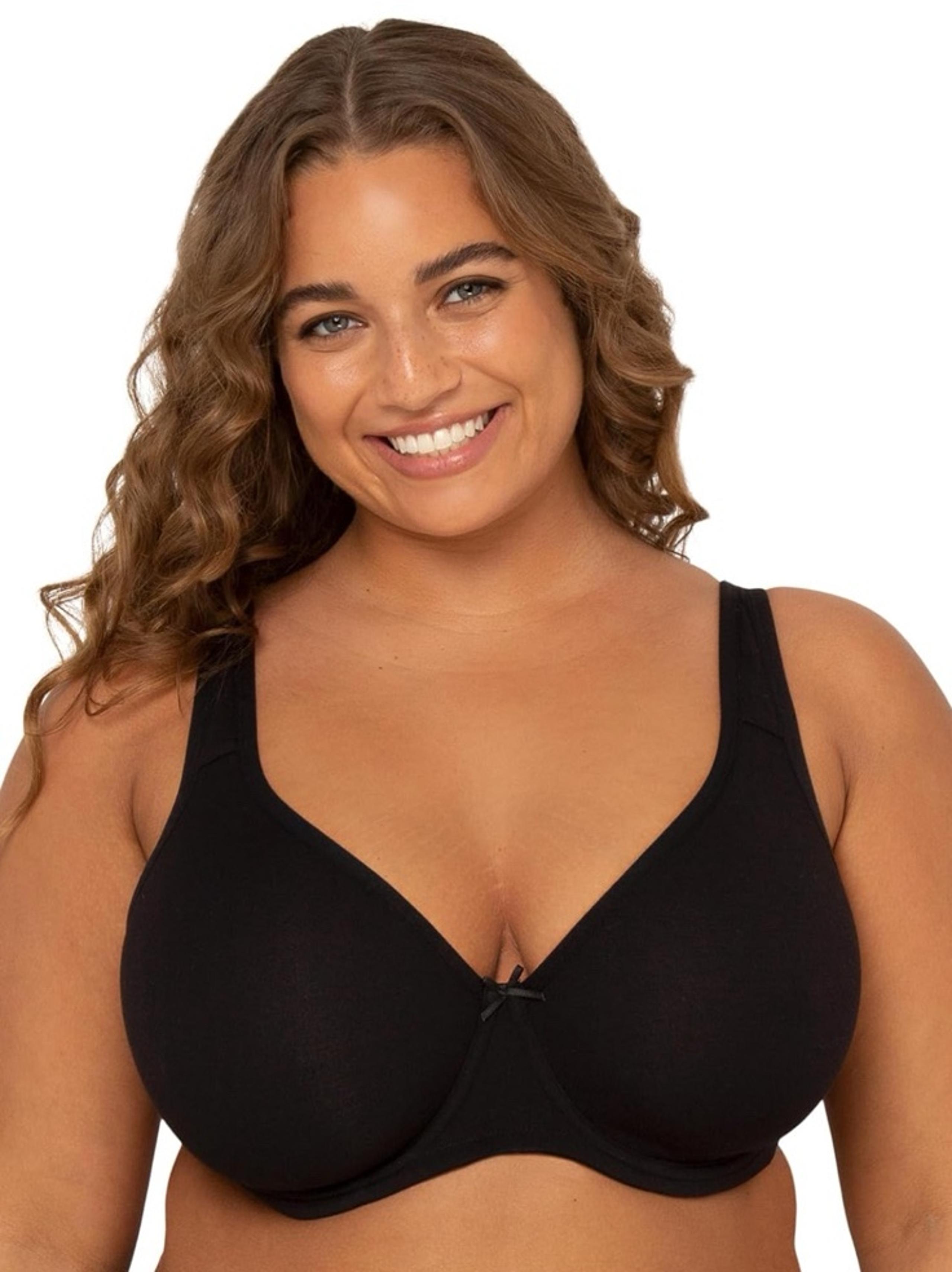 Fit for Me Fruit of the Loom Cotton Unlined Underwire Bra-Pinch-Free Bra Sz 46D