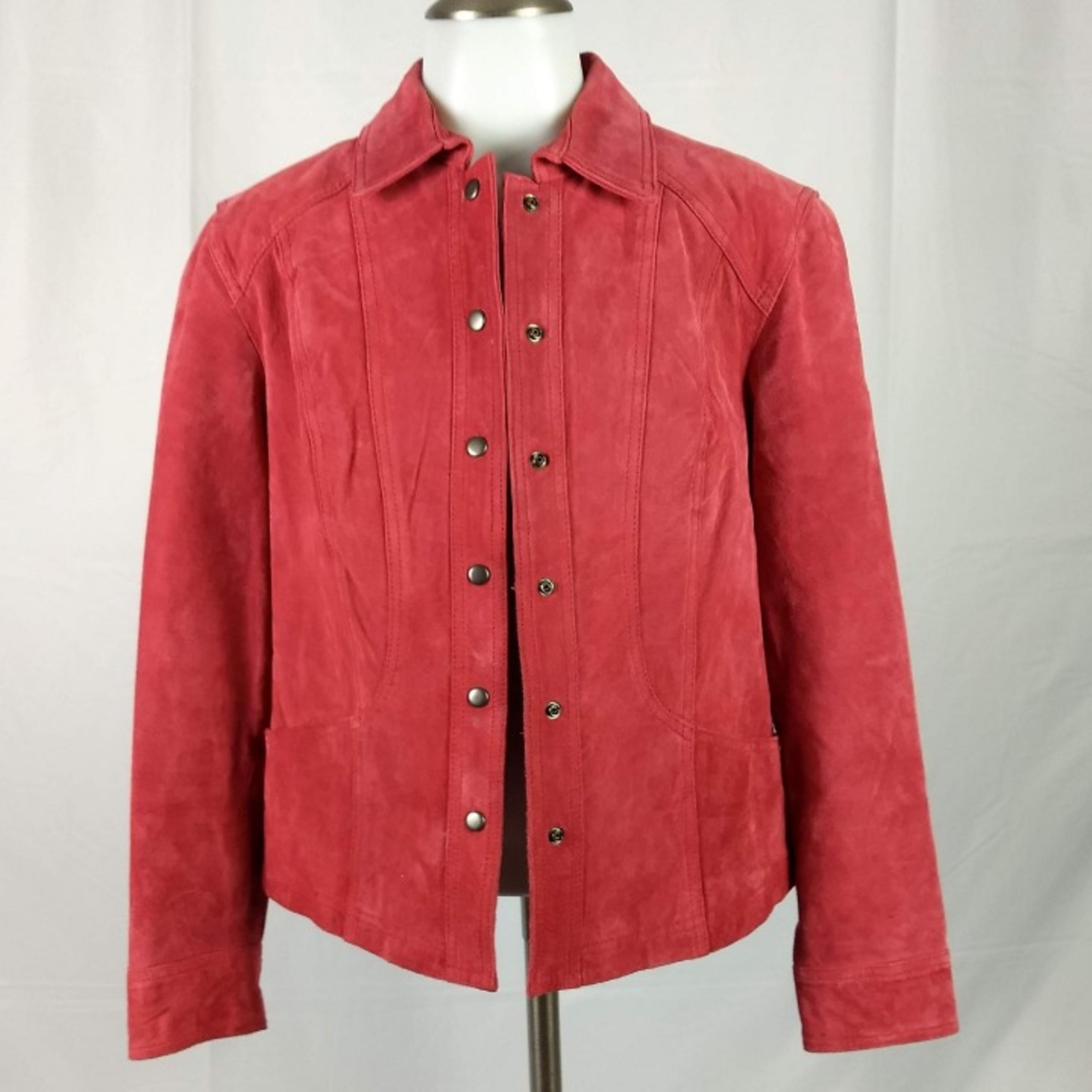 Coldwater Creek PM Pink Leather Jacket