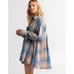 Free People Voyage Mini Dress Sz S Plaid Shirt Button Up Dress Boho Cottagecore