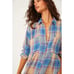 Free People Voyage Mini Dress Sz S Plaid Shirt Button Up Dress Boho Cottagecore