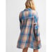 Free People Voyage Mini Dress Sz S Plaid Shirt Button Up Dress Boho Cottagecore