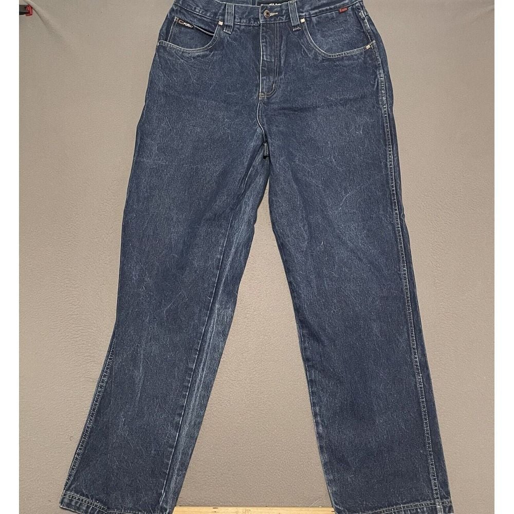 FUBU Collection Baggy Vintage Jeans Blue Size 36x34 Men's Streetwear Grunge Y2K