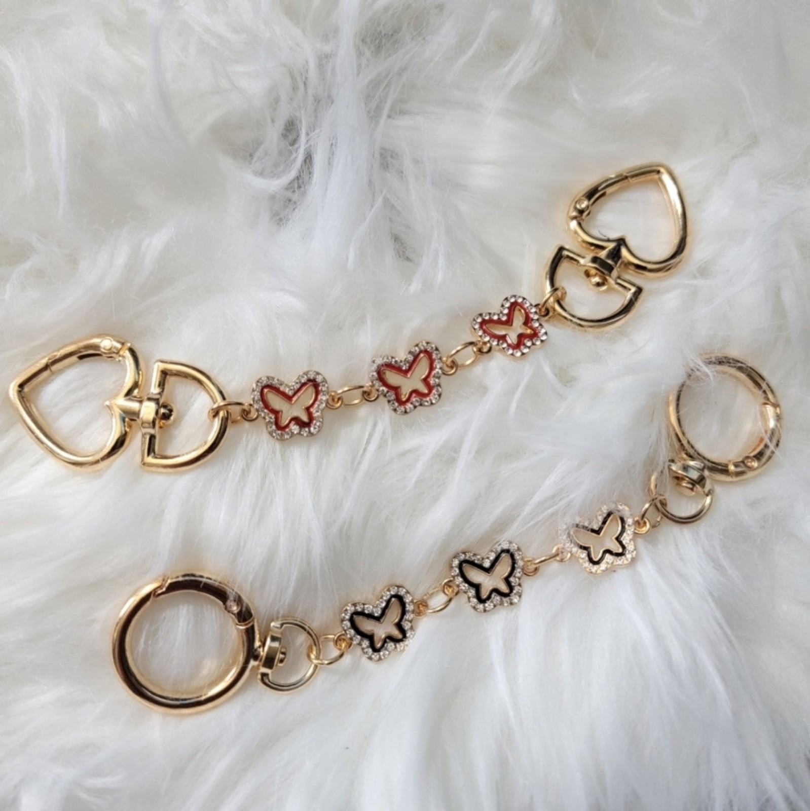 2pcs Stylish Butterfly Bag Chain Extender Bag Accessory