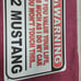 2 Ford Mustang Metal Signs