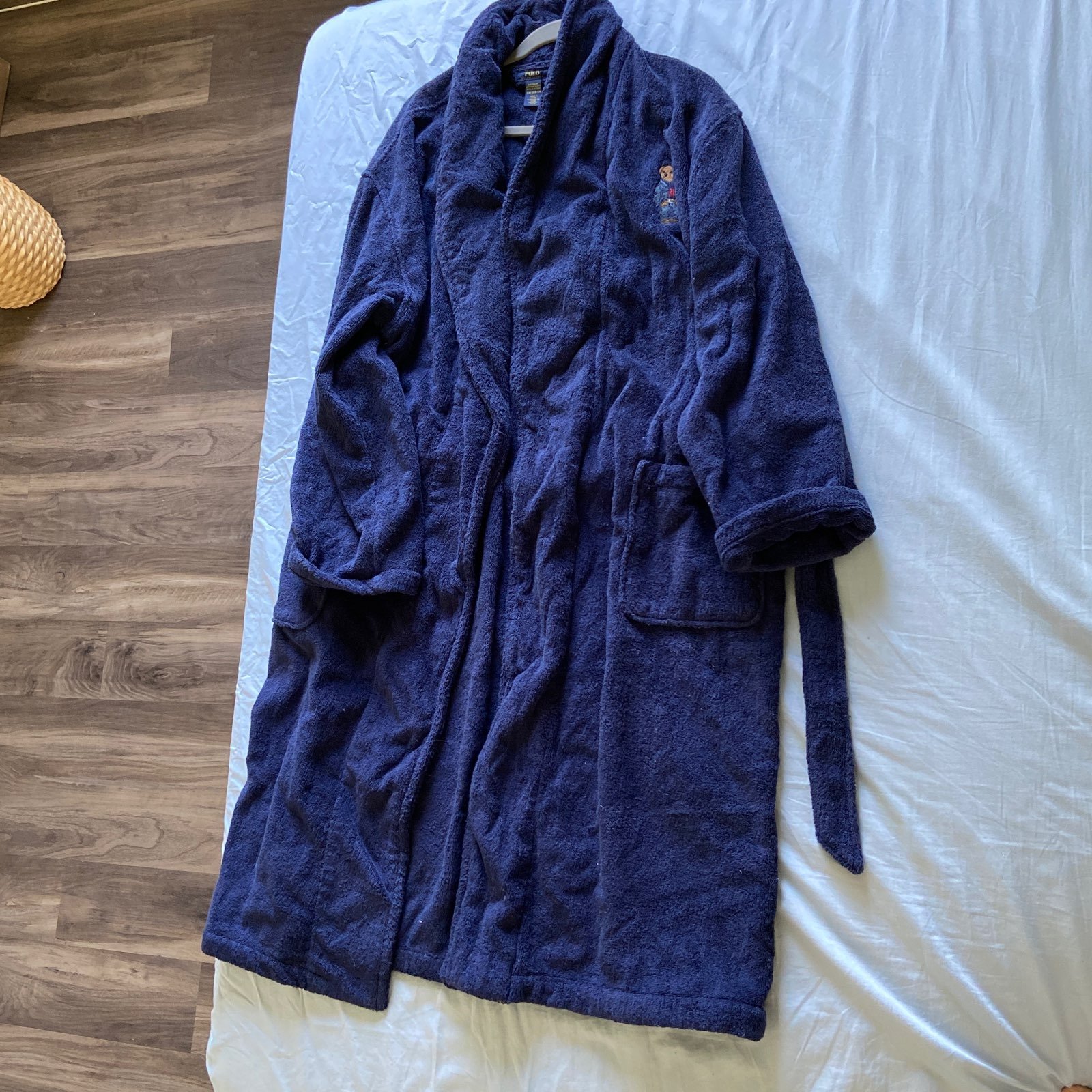 Polo Ralph Lauren Logo Cotton Terry Robe Men's S/M