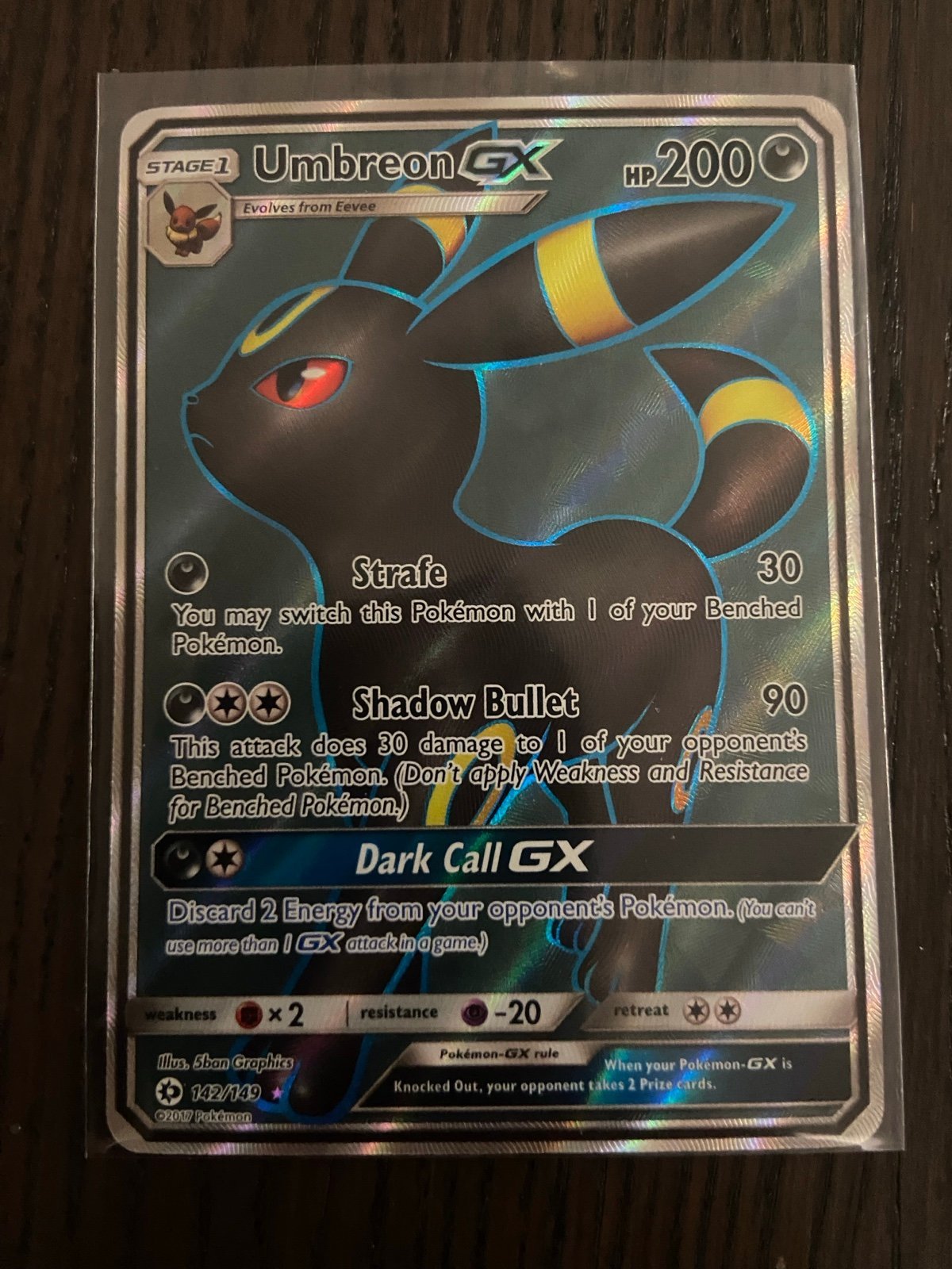 Pokemon Umbreon GX Full Art Sun and Moon