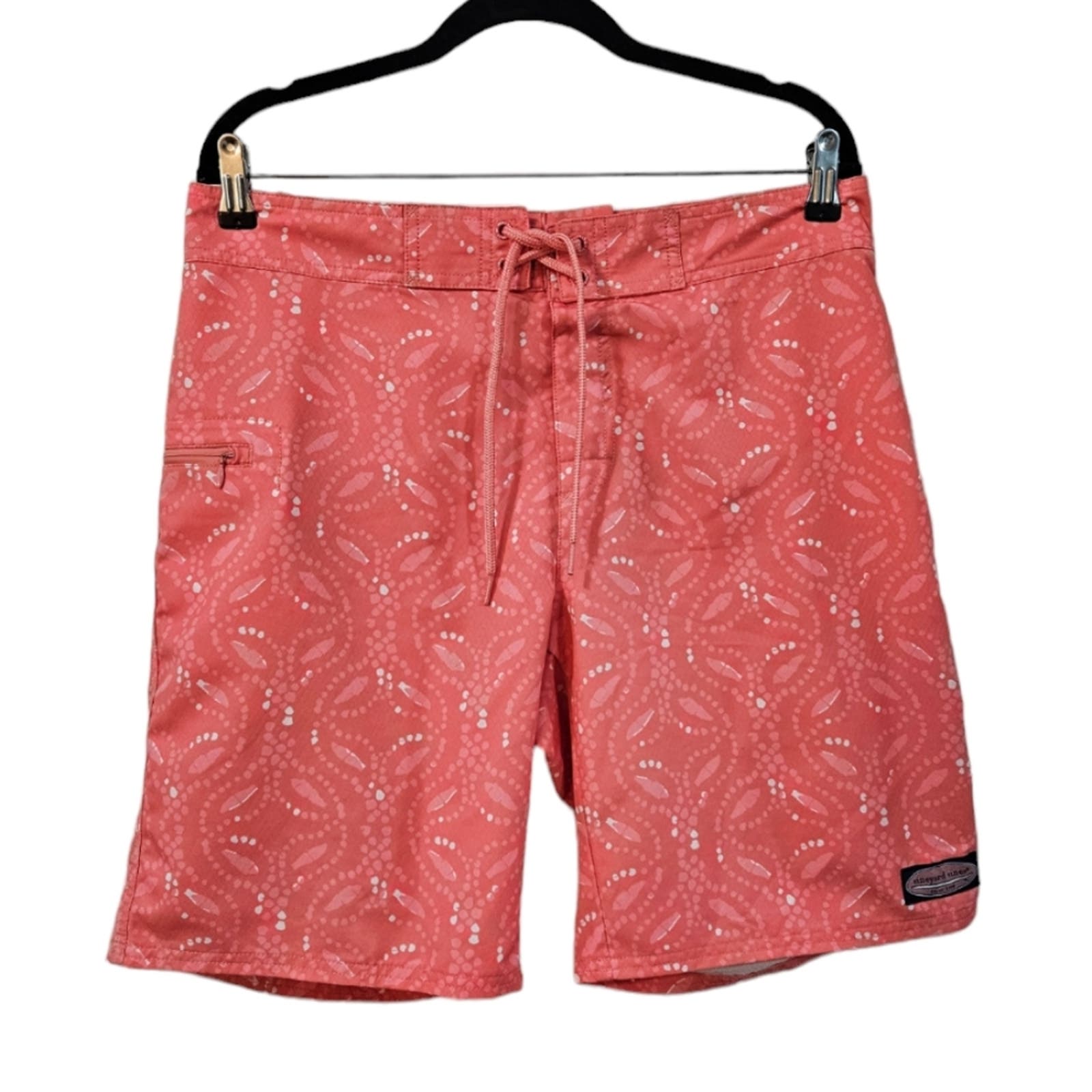 Vineyard Vines Whale Tail Block Print Board Shorts Size 32