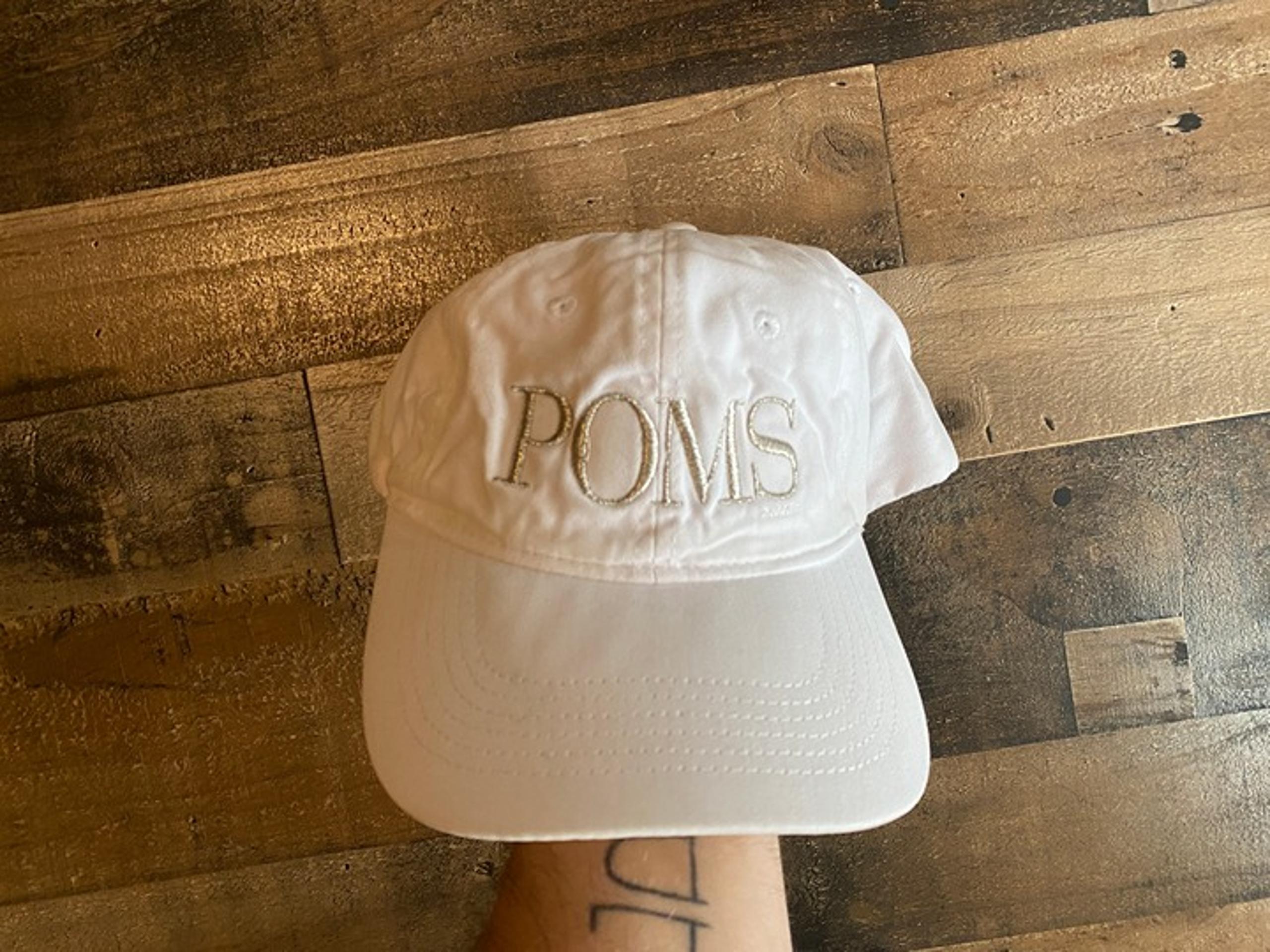 Poms Strapback Hat Adult Mens Womens Mom Dad Cap Sewn Port & Company Cotton