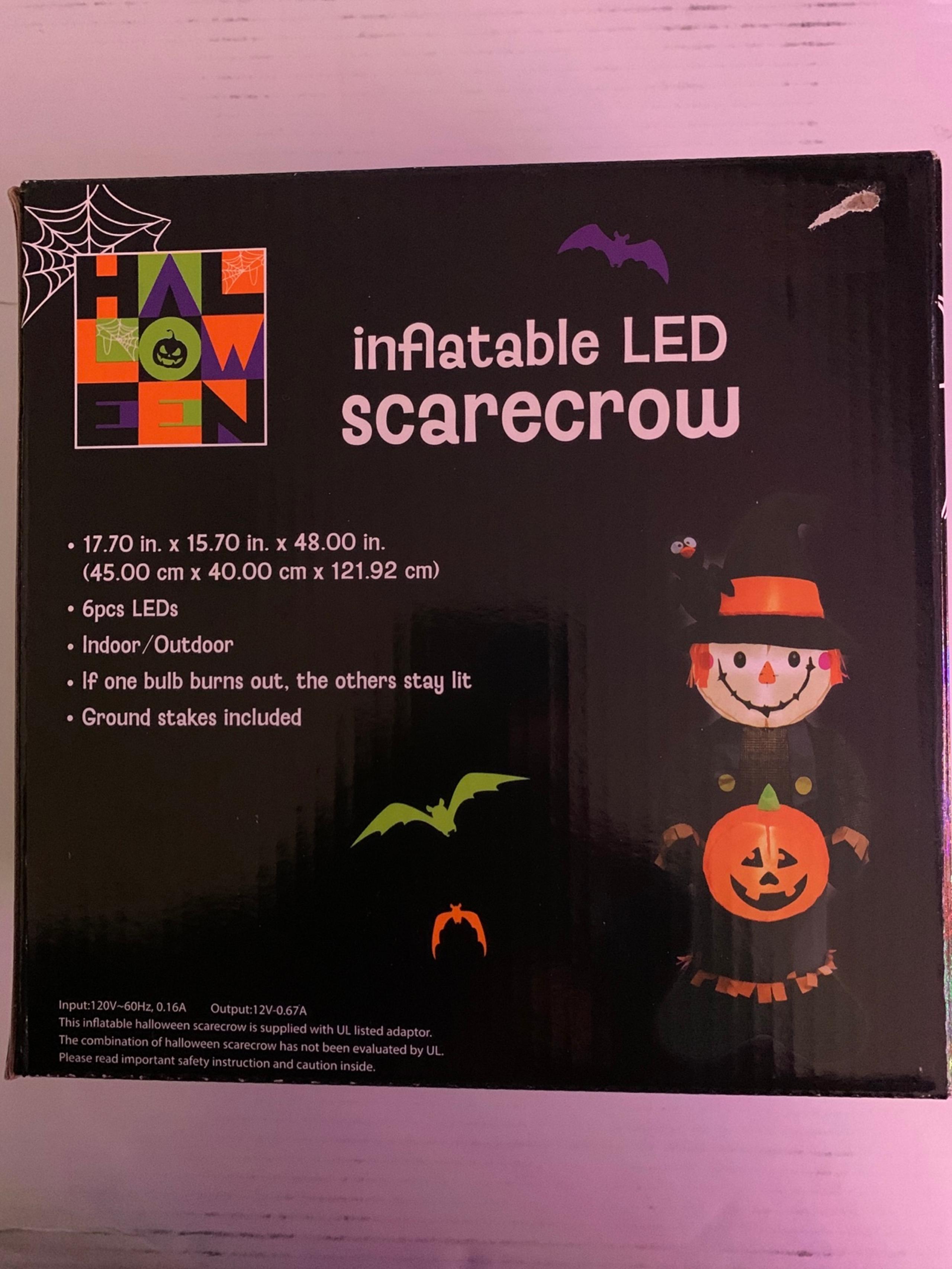 Inflatable LED Scarecrow Halloween 4 feet decoration