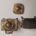Antique Mini Victorian Metal Gold tone Trinket/ Ring Box Pin Cushion and lid.