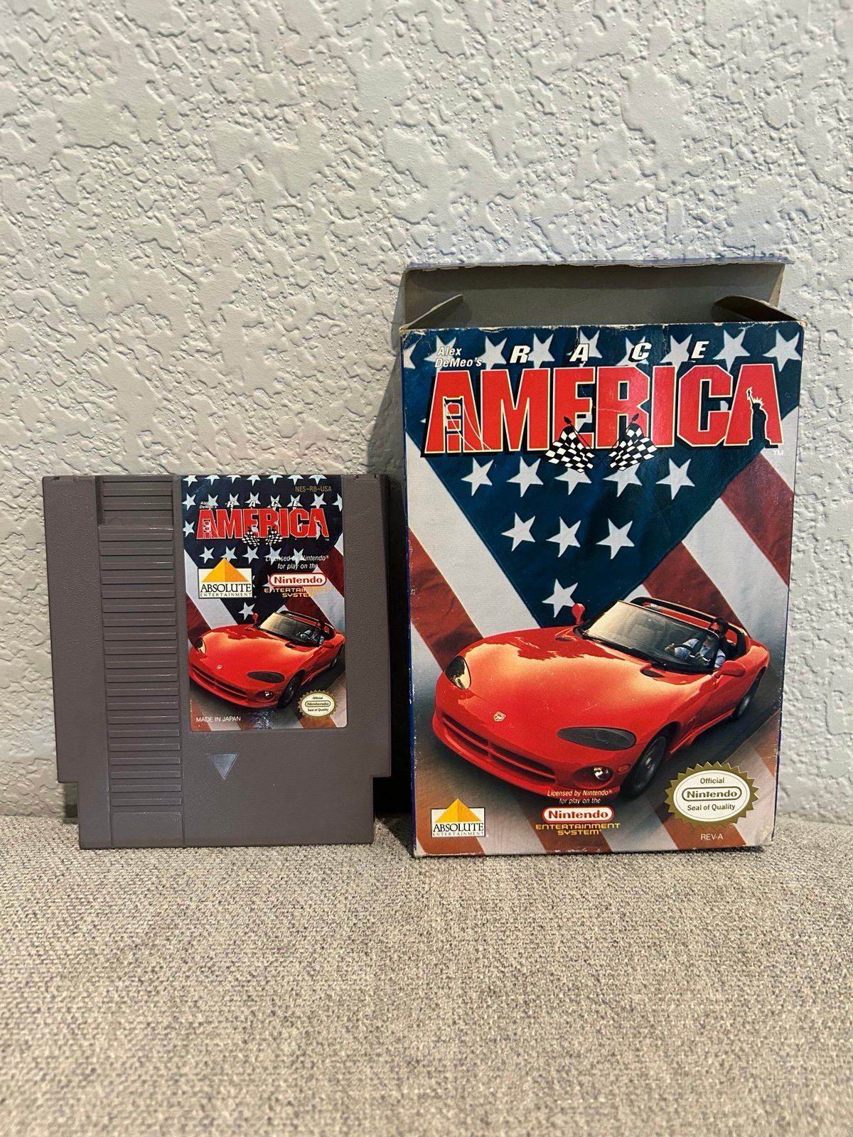 Race America NES box n cart