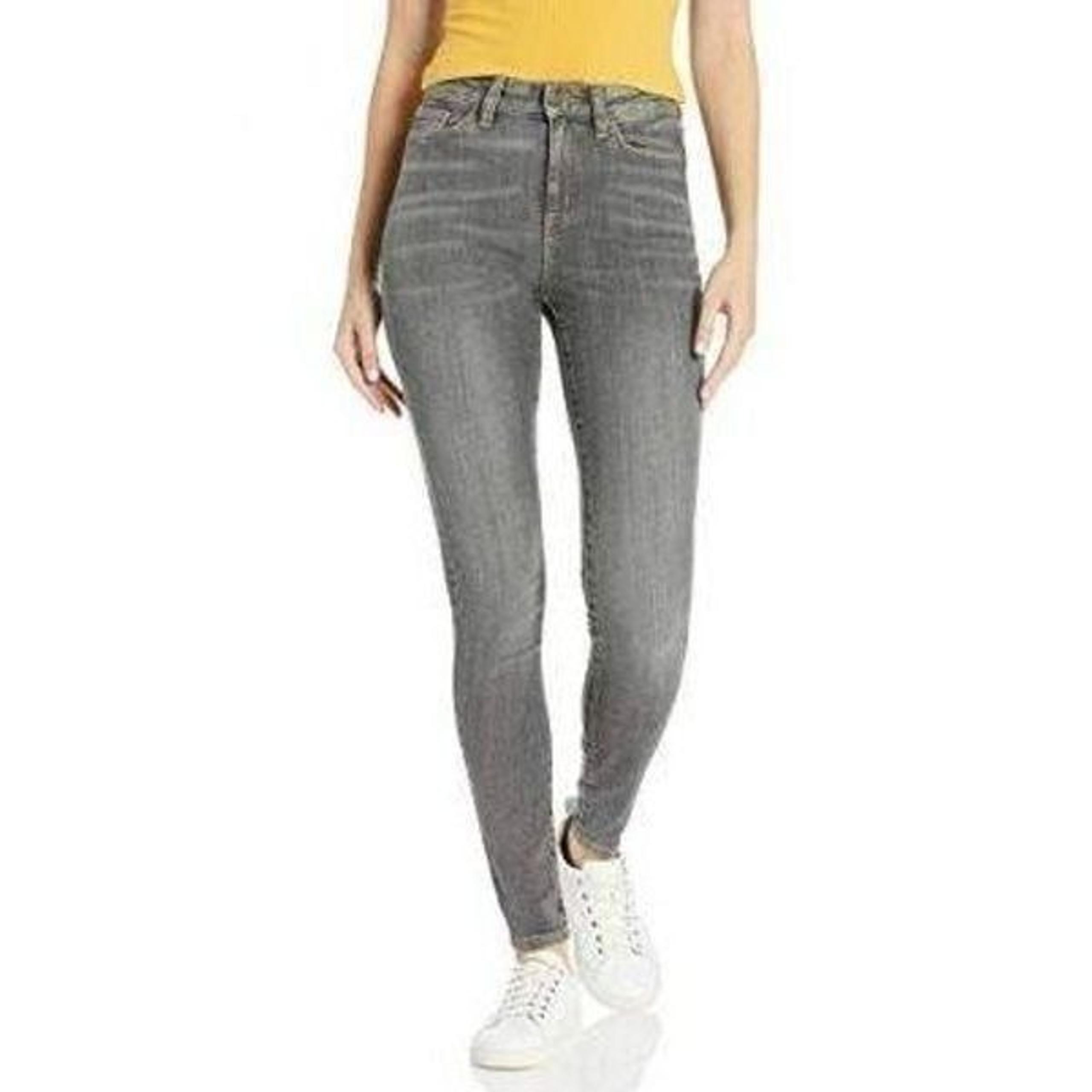 Daily Ritual Anthropologie Skinny Jeans Womens Size 28 Short Gray Denim High Ris