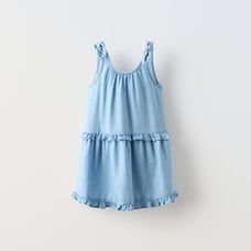 ZARA GIRL FLOWY DENIM DRESS
