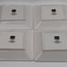 222 Fifth China L'Amour - Four (4) Square Appetizer Plates