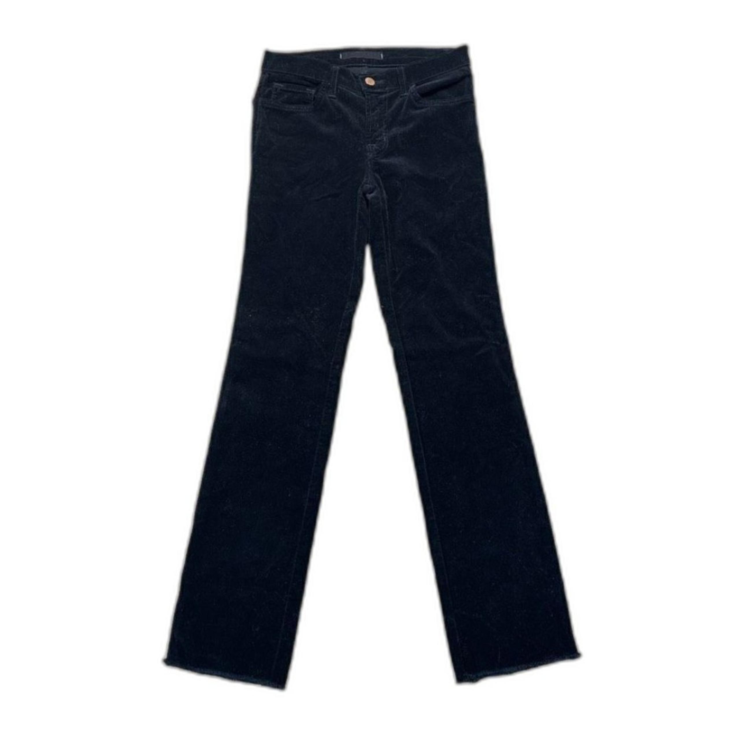 J. Brand Corduroy Pants Women’s 27 Dark Academia Black Straight Leg Trousers