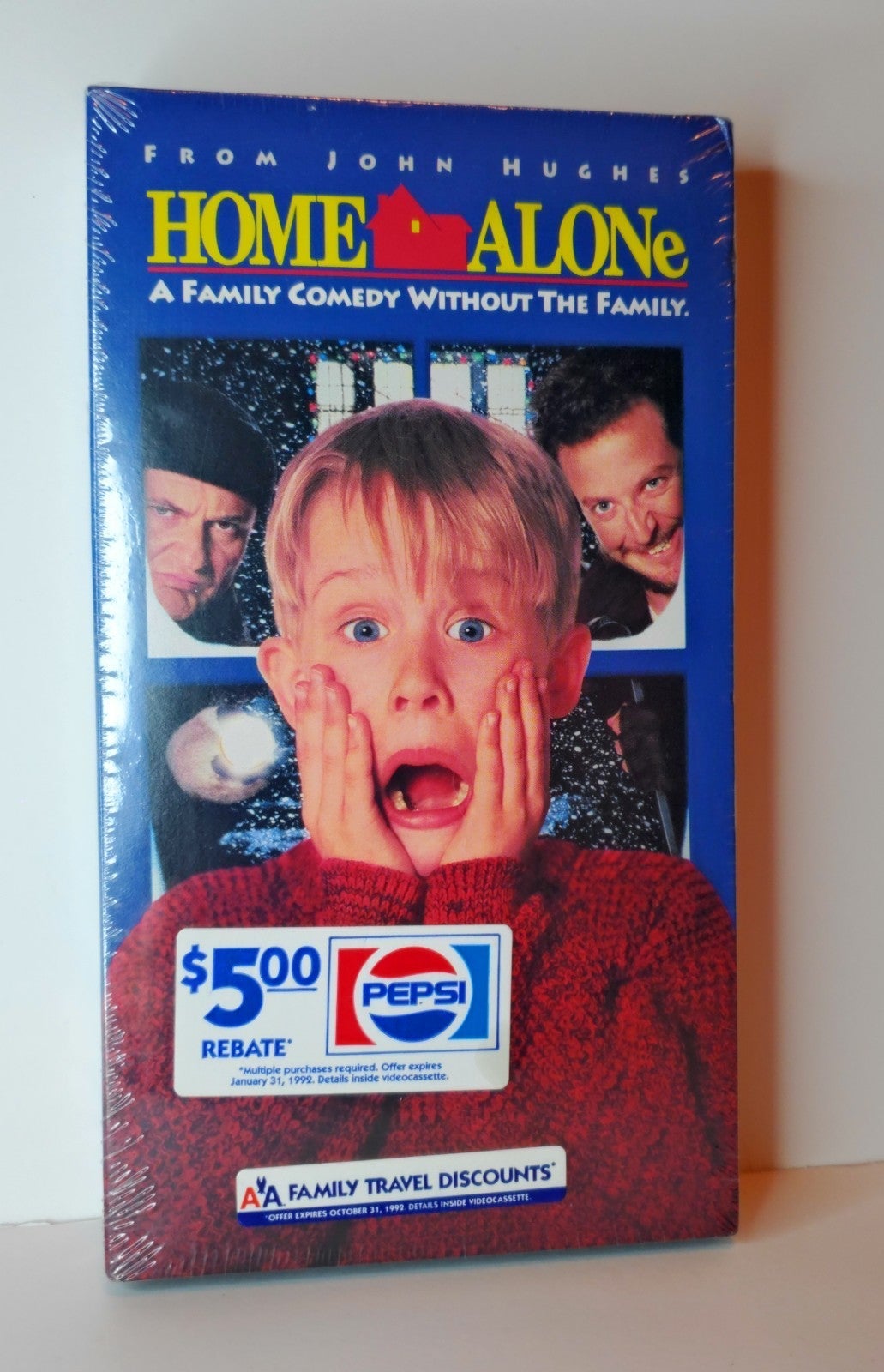 Home alone VHS New Sealed Pepsi and American Airlines Stickered.