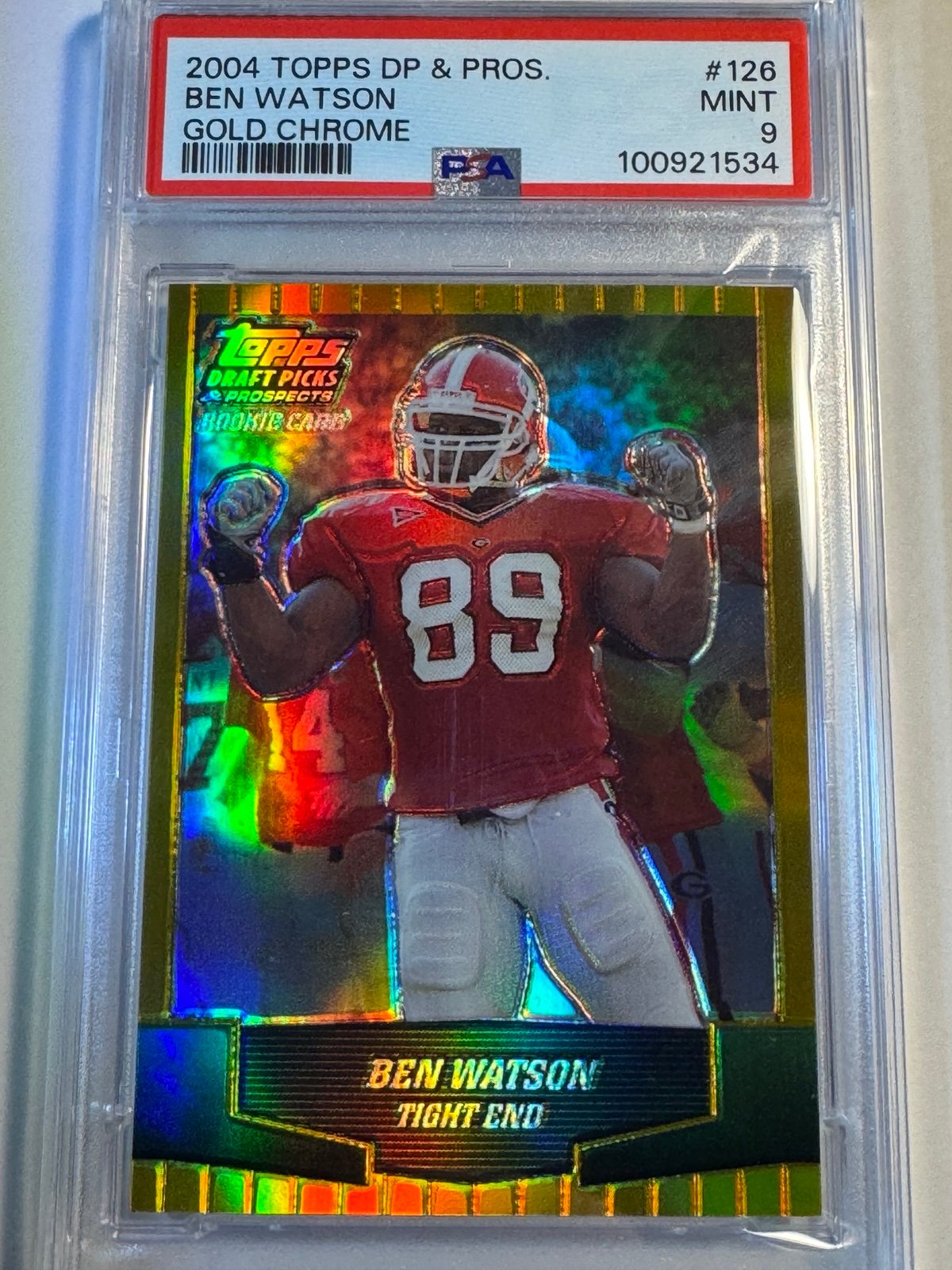 2004 TOPPS DRAFT PICKS & PROSPECTS #126 BEN WATSON GOLD CHROME PSA