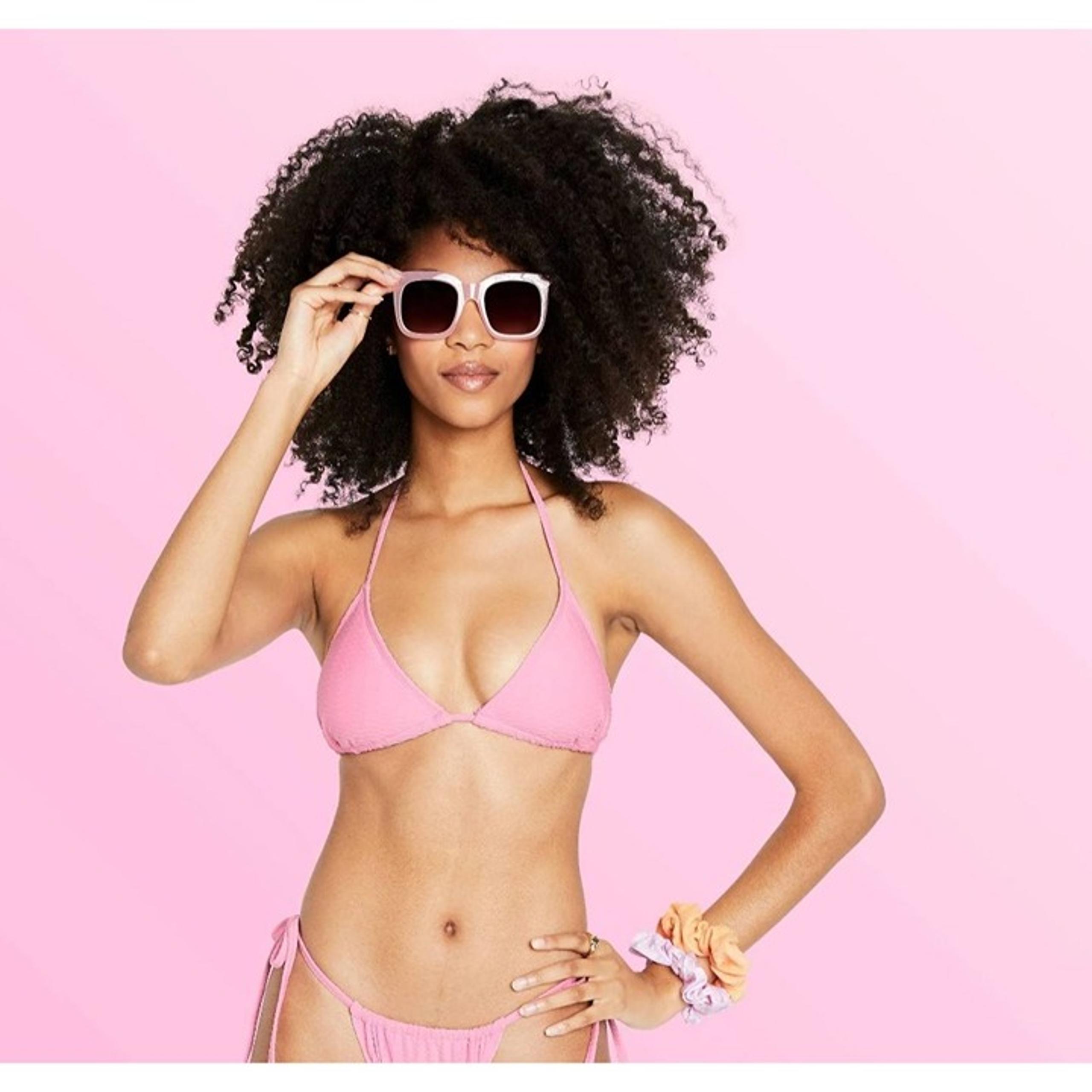 Stoney Clover Lane Pink Bikini Top Womens Textured Limited Edition - Size XS