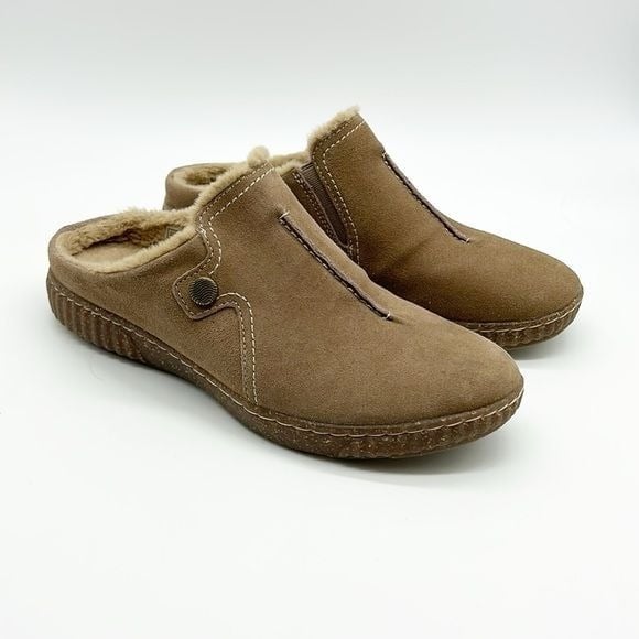 Clarks Caroline Step Clogs Women's 11 Suede Slip On Comfy