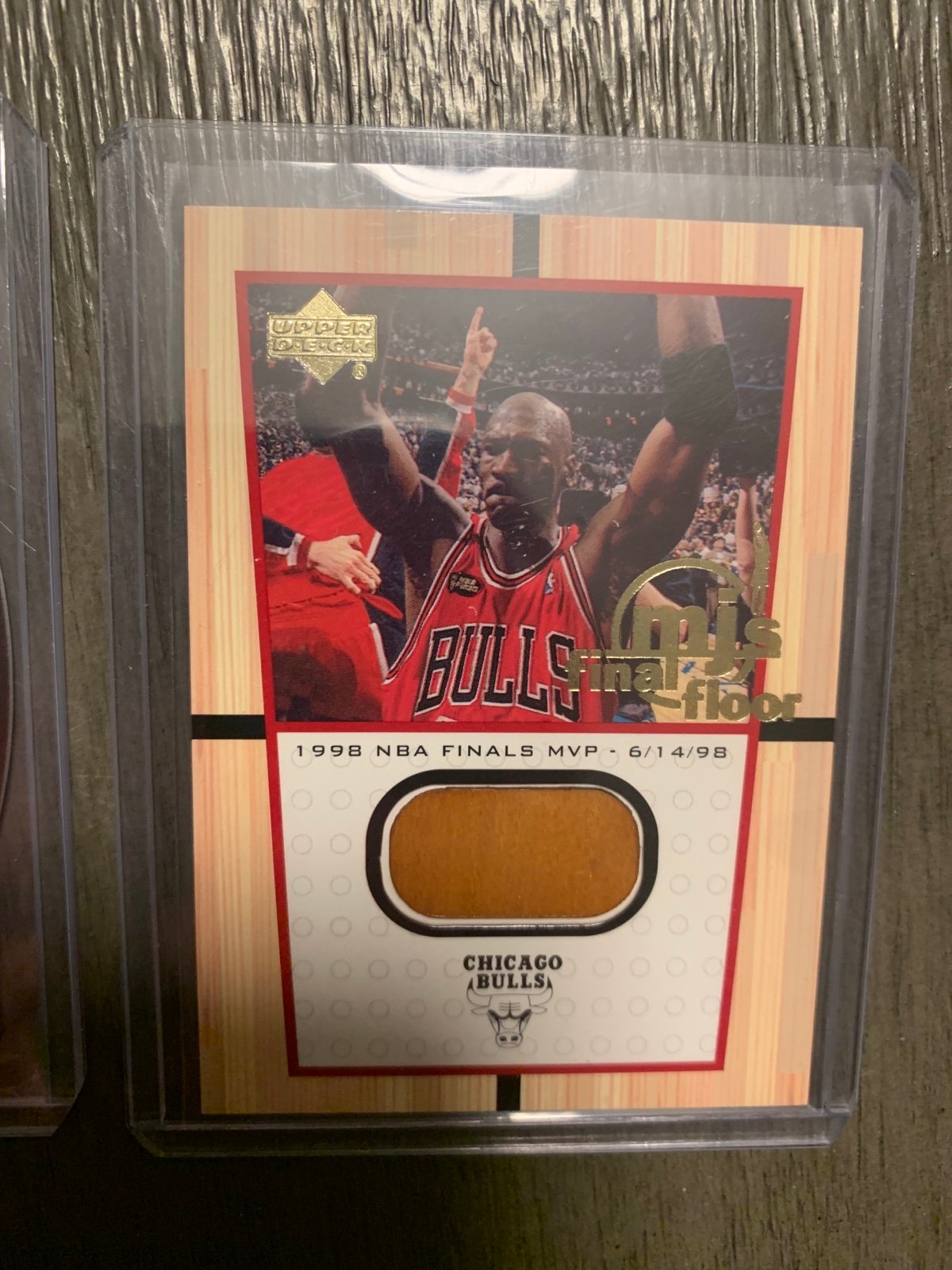 2000 upper deck Rare game used Michael Jordan nba finals floor relic