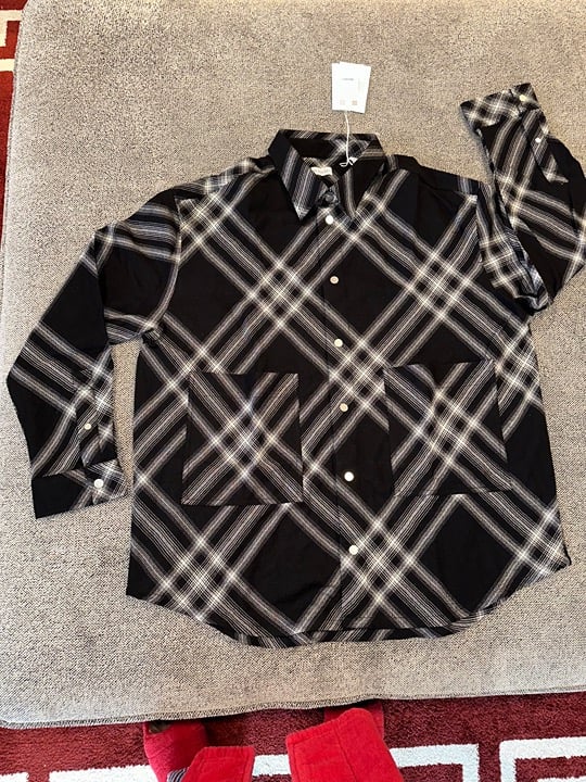 Burberry Check Wool Shirt 1000 size XL(52)
