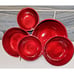 Godinger Silver Art Company Ruby Red Enamel on Metal Cluster Serving Bowls