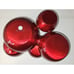 Godinger Silver Art Company Ruby Red Enamel on Metal Cluster Serving Bowls