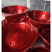 Godinger Silver Art Company Ruby Red Enamel on Metal Cluster Serving Bowls