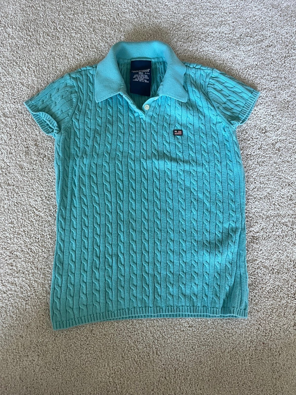 Vintage Polo Ralph Lauren Turquoise Short Sleeve