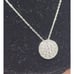 Sterling Silver Dainty Circular Pendant Necklace 17in