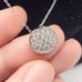Sterling Silver Dainty Circular Pendant Necklace 17in