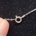 Sterling Silver Dainty Circular Pendant Necklace 17in