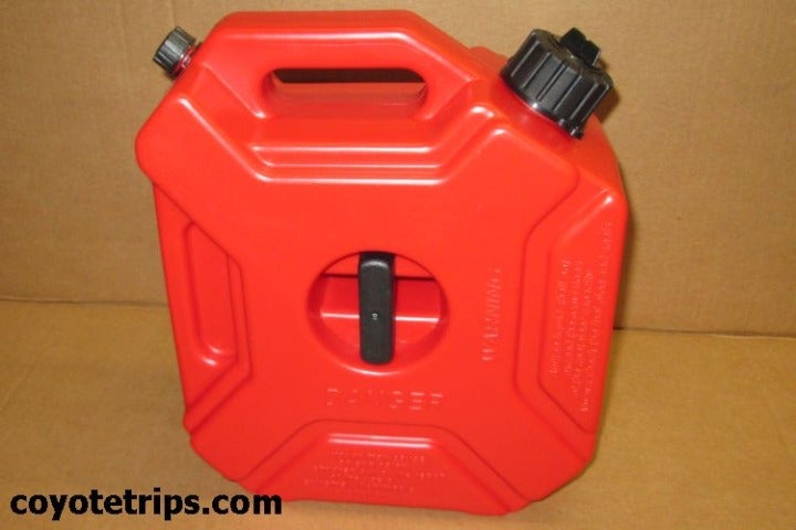 Motorcycle Fuel Can w/ Holder, 1.3 gal