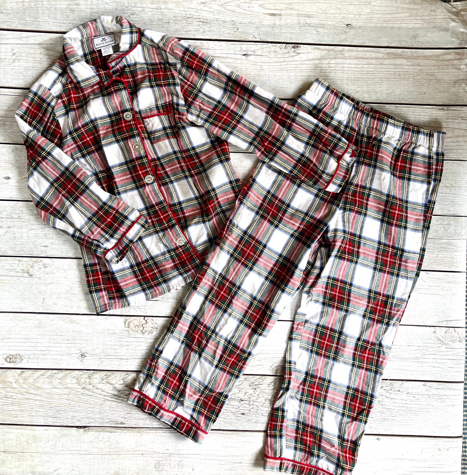 Petite Plume Brushed Cotton Pajamas