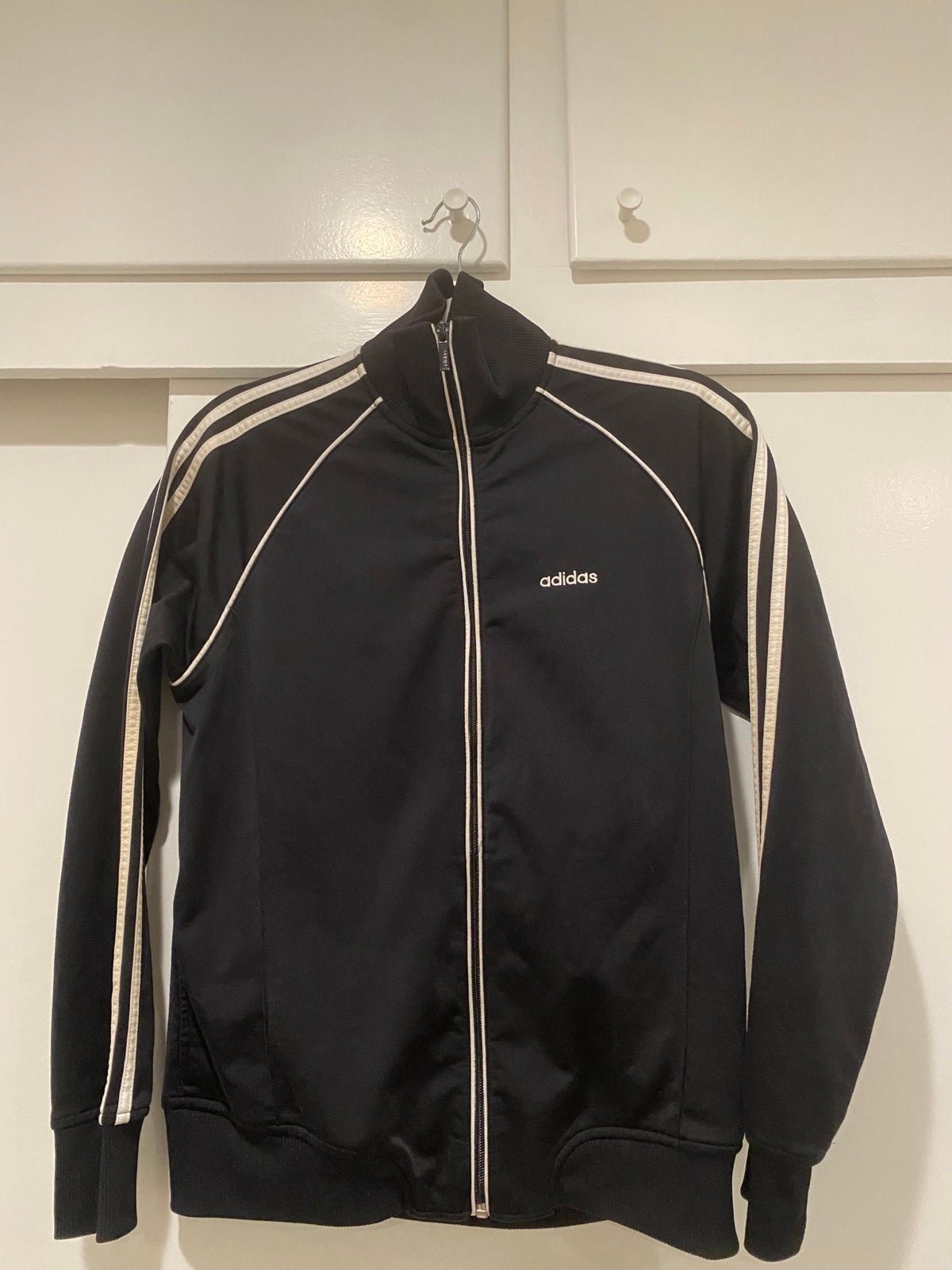 Black White Adidas Stripe Model Off Duty Track Jacket Women’s Extra Small-Medium