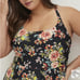 Torrid NWT Short Length Side Tie Swim Dress - Floral Size 3X Adjustable Strap