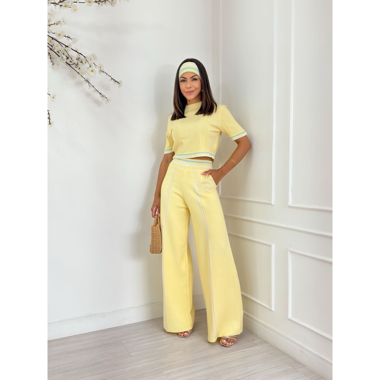 DEBORA RIBEIRO TRICO Hellen set Yellow Size M