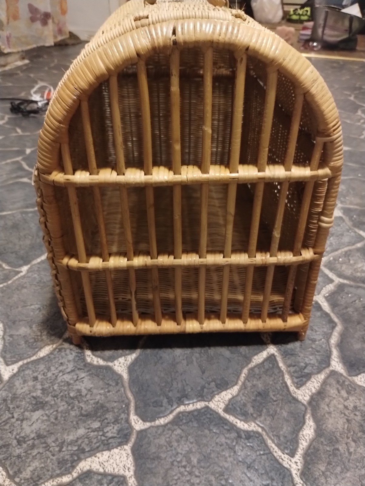 Wicker pet carrier VINTAGE