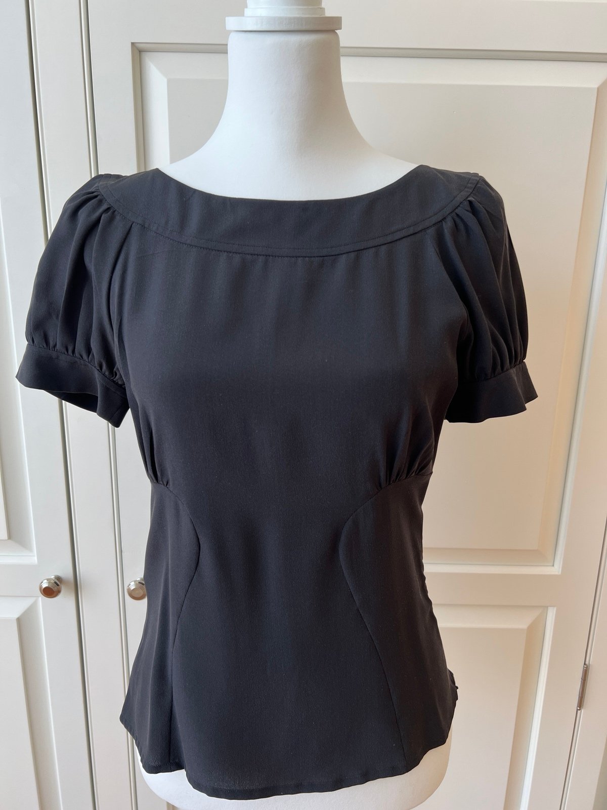 Black silk top